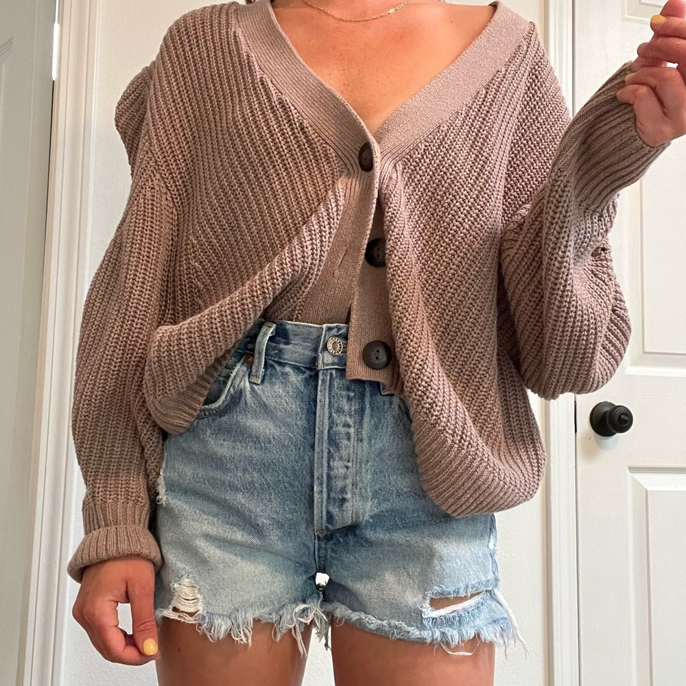 Ruby Moon Taupe Cardigan